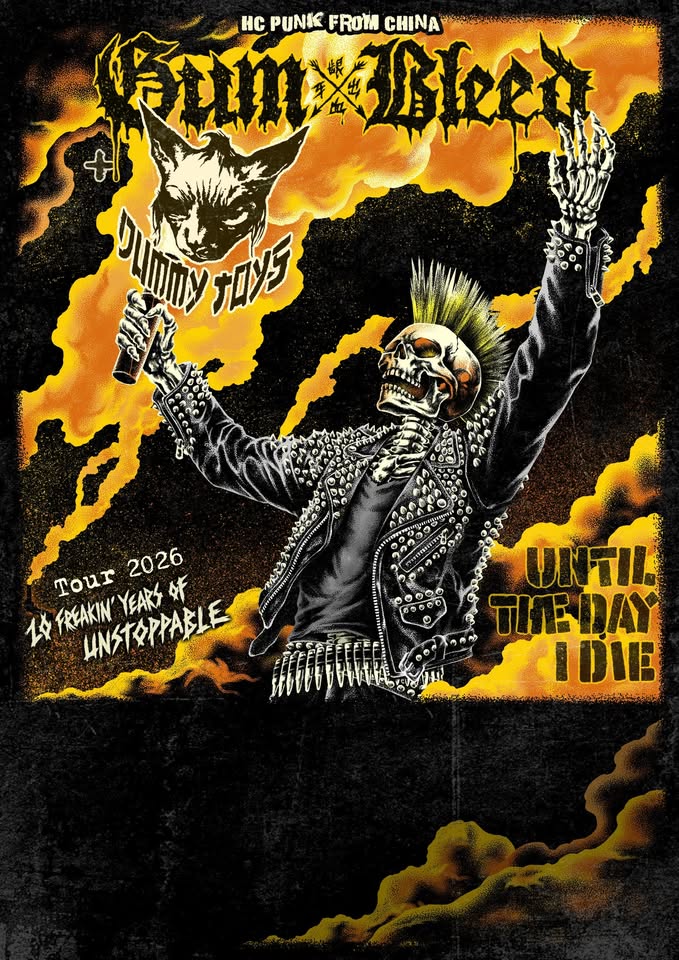 GumBleed (China - punk/hardcore) + Dummy Toys (China - raw, fast, violent punk)