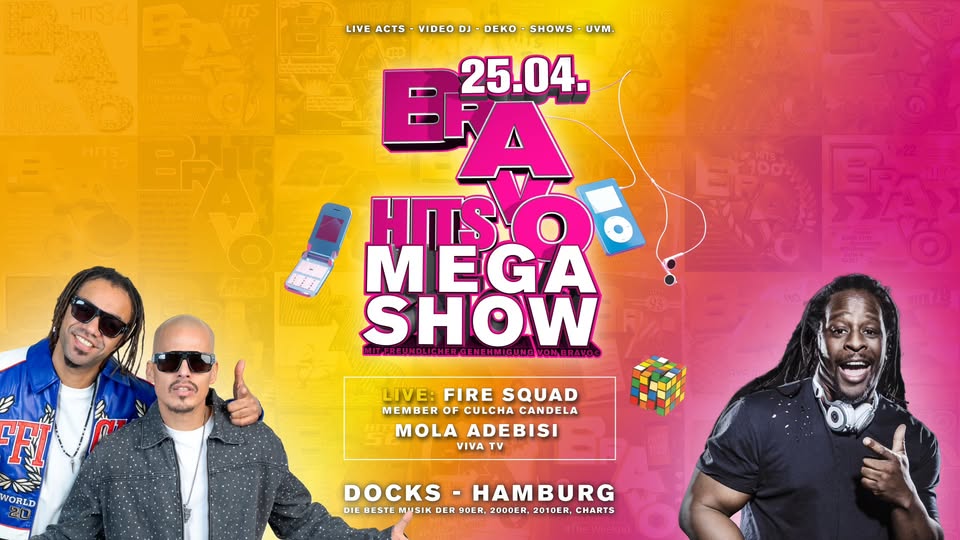 BRAVO HITS MEGA SHOW – HAMBURG – FEIER DEINE JUGEND - Mitsing-Party-Show mit Live-Entertainment