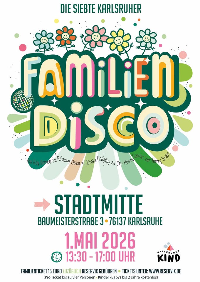 Die 7. Karlsruher Familiendisco @ Die Stadtmitte 