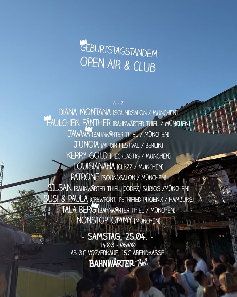 Geburtstagstandem – Open Air & Club mit Susi & Paula | Bahnwärter Thiel