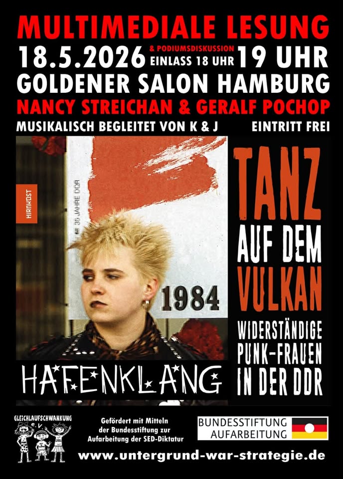Tanz auf dem Vulkan - Widerständige Punk-Frauen in der DDR - Lesung // Hamnurg - Hafenklang